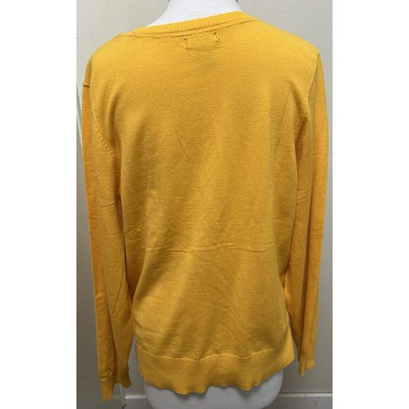 NWT U.S. POLO ASSN. Classic Preppy Yellow V-Neck Pullover Sweater - Size XL - Picture 3 of 5